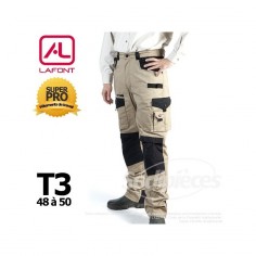 Pantalon de travail Lafont Beige / Noir T3(48/50)