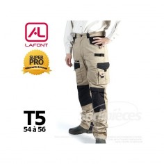 Pantalon de travail Lafont Beige / Noir T5(54/56)