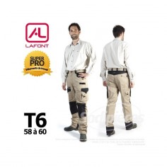 Pantalon de travail Lafont Beige / Noir T6(58/60) 2