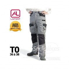 Pantalon de travail Lafont Gris / Noir T0(36/38)