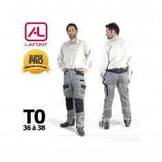 Pantalon de travail Lafont Gris / Noir T0(36/38) 2