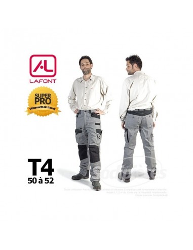 Pantalon de travail Lafont Gris / Noir T4(50/52)