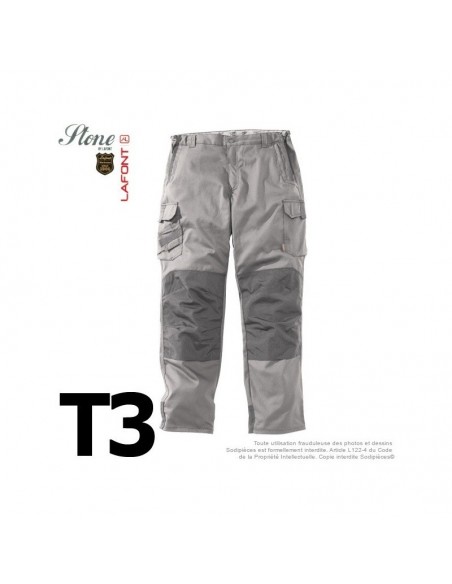 Pantalon gris. Stone by Lafont. Taille 3