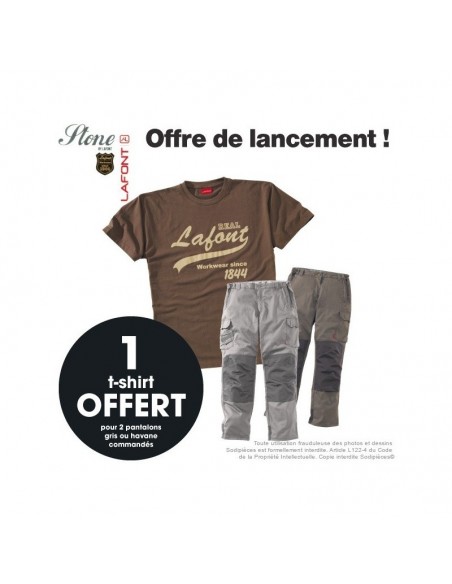 Pantalon gris. Stone by Lafont. Taille 3