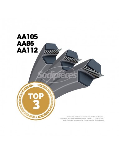 Lot de 3 courroies AA les plus vendues !