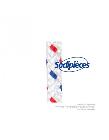 Corde de lanceur Ø 6 mm x 100 m. Cordon 16 fuseaux nylon.