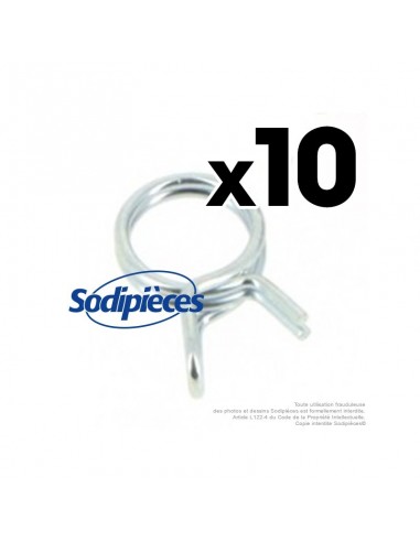 Colliers de serrage Ø 6 x 9 mm. Par 10