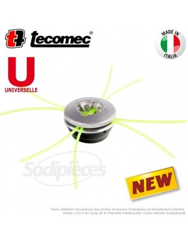 Tête débroussailleuse Multi-fils araignée alu/alu. 8 fils