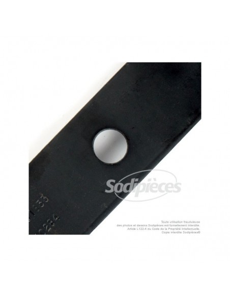 Lame tondeuse 43,2 cm. Al. 23 mm. Pour John Deere