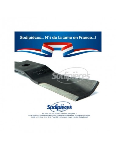 Lame tondeuse 52 cm. Al 22,2 mm. Pour Kubota