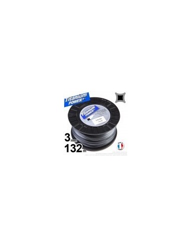 Fil débroussailleuse Titanium ®. Carré. Coque : 2,5 mm x 32 m