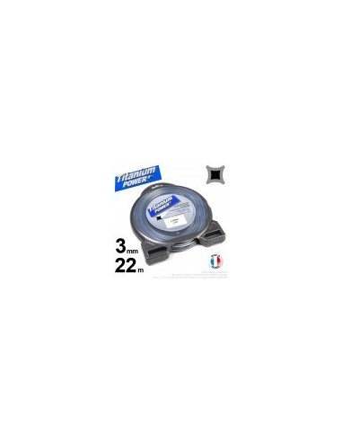 Fil débroussailleuse Titanium ®. Carré. Coque : 2,5 mm x 32 m