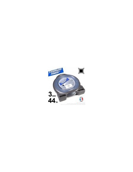 Fil débroussailleuse Titanium ®. Carré. Coque : 2,5 mm x 32 m