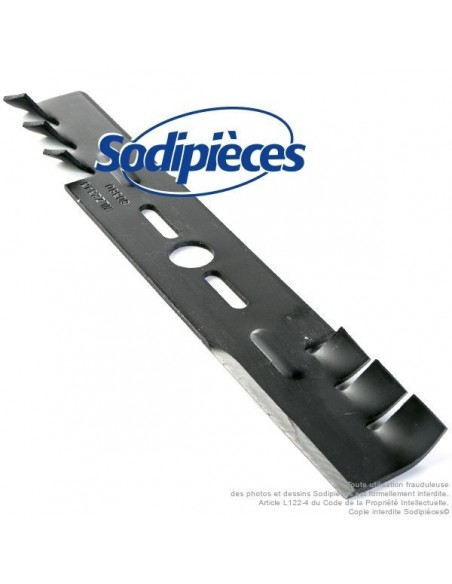 Lame tondeuse universelle mulching 53,3 cm. Alésage 25,4 mm