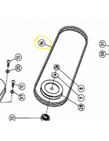 Courroie fléaux ACTIVE ac842pro 6943