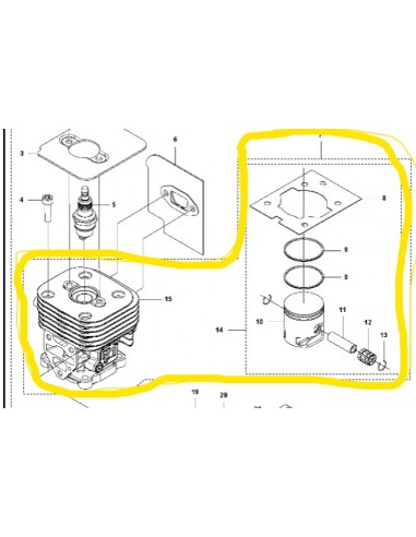Kit cylindre piston Husqvarna 525 RX