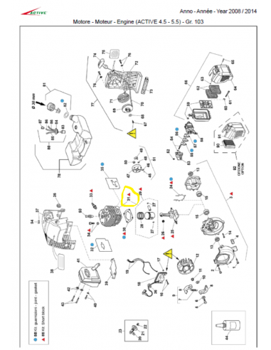 KIT CYLINDRE PISTON DEBROUSSAILLEUSE...