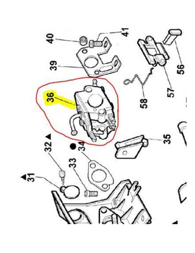 CARBURATEUR TRONCONNEUSE ACTIVE 51.51...