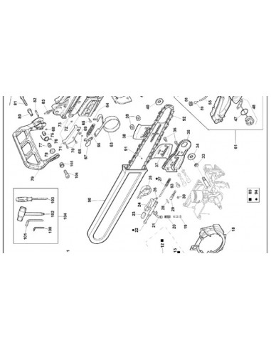 Ecrou pour la vis sans fin Tronconneuse Active 51.51 / 56.56 / 62.62