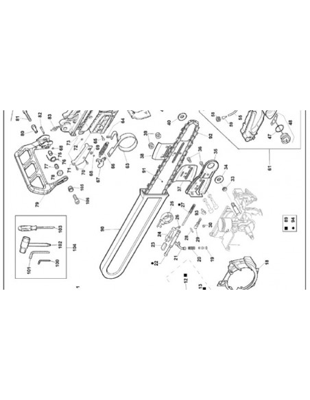 Ecrou pour la vis sans fin Tronconneuse Active 51.51 / 56.56 / 62.62