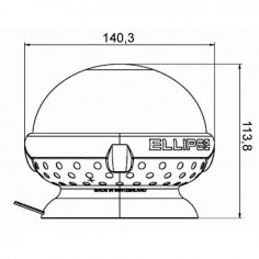 GYROPHARE ELLIPSE MAGNETIQUE 12/24V 21W IP65 2