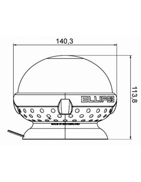 GYROPHARE ELLIPSE MAGNETIQUE 12/24V 21W IP65