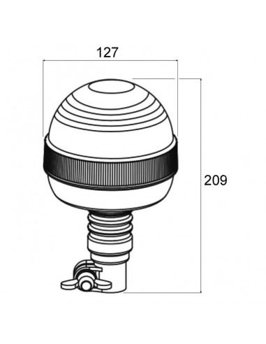GYROPHARE LED FLEXIBLE 12/24V R65 TECHNI-POWER
