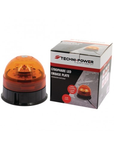 GYROPHARE LED EMBASE PLATE 3 VIS 12/24V R65 TECHNI-POWER