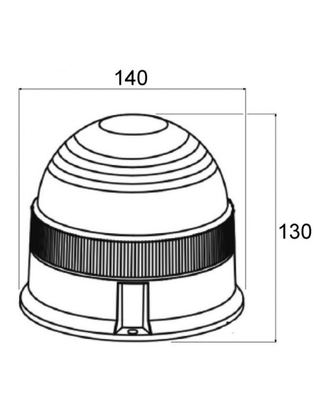 GYROPHARE LED EMBASE PLATE 3 VIS 12/24V R65 TECHNI-POWER