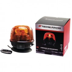 GYROPHARE LED SANS FIL RECHARGEABLE MAGNETIQUE AVEC TELECOMMANDE TECHNI-POWER