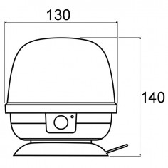 GYROPHARE LED SANS FIL RECHARGEABLE MAGNETIQUE AVEC TELECOMMANDE TECHNI-POWER 2