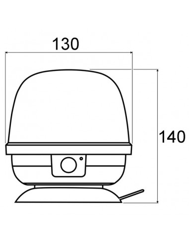 GYROPHARE LED SANS FIL RECHARGEABLE MAGNETIQUE AVEC TELECOMMANDE TECHNI-POWER