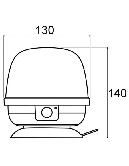 GYROPHARE LED SANS FIL RECHARGEABLE MAGNETIQUE AVEC TELECOMMANDE TECHNI-POWER