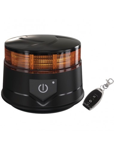 GYROPHARE COMPACT LED SANS FIL RECHARGEABLE MAGNETIQUE AVEC TELECOMMANDE TECHNI-POWER