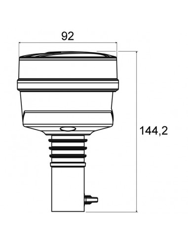 GYROPHARE COMPACT LED 12/24V FLEXIBLE TECHNI-POWER