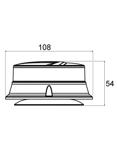 GYROPHARE COMPACT LED 12/24V MAGNETIQUE TECHNI-POWER