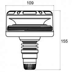 GYROPHARE TRAVAUX PUBLIC LED FLEXIBLE R65 12/24V TECHNI-POWER 2