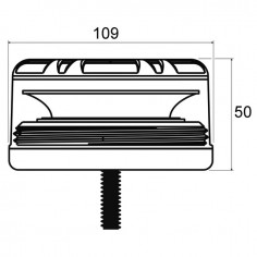 GYROPHARE TRAVAUX PUBLIC LED EMBASE PLATE 12/24V TECHNI-POWER 2