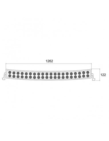 BARRE LED INCURVEE 96 LED 280W 25920 LUMENS 12/24V LG 1273 MM TECHNI-POWER