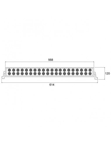 BARRE 40 LED 120W 10800 LUMENS 12/24V LG 560 MM TECHNI-POWER