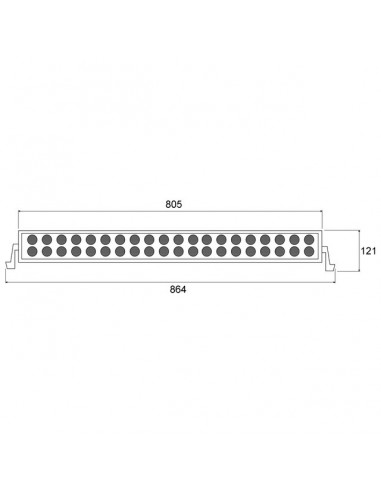 BARRE 60 LED 180W 16200 LUMENS 12/24V LG 818 MM TECHNI-POWER