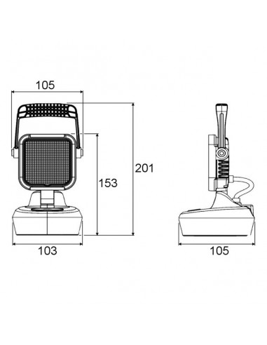 PHARE LED MAGNETIQUE CARRE SUR BATTTERIE