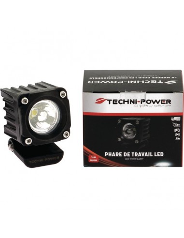 PHARE LED CARRE MINI 12/24V 10W 600 LUMENS TECHNI-POWER