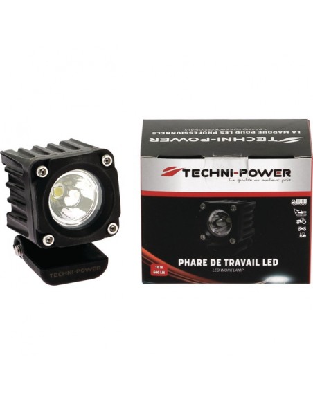 PHARE LED CARRE MINI 12/24V 10W 600 LUMENS TECHNI-POWER