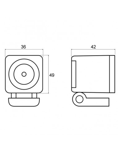 PHARE LED CARRE MINI 12/24V 10W 600 LUMENS TECHNI-POWER