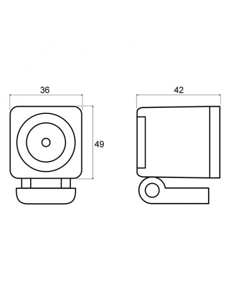 PHARE LED CARRE MINI 12/24V 10W 600 LUMENS TECHNI-POWER
