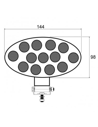 PHARE LED OVALE 12-24V 39W 3510 LUMENS