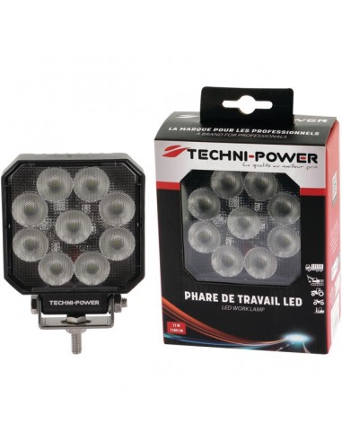 PHARE LED CARRE 12/24V 15W 1500 LUMENS TECHNI-POWER
