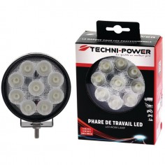 PHARE LED ROND 12/24V 42W 3800 LUMENS AVEC PROTECTION DE SURCHAUFFE TECHNI-POWER