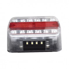 FEU ARRIERE CARRE 4 FONCTIONS LED ET 12V 2